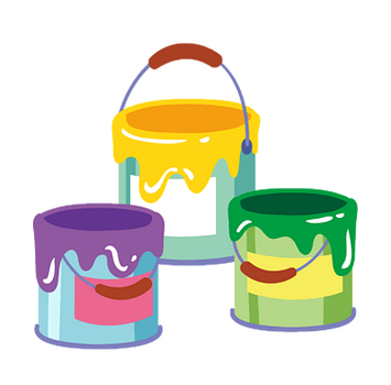 三個(gè)油漆桶